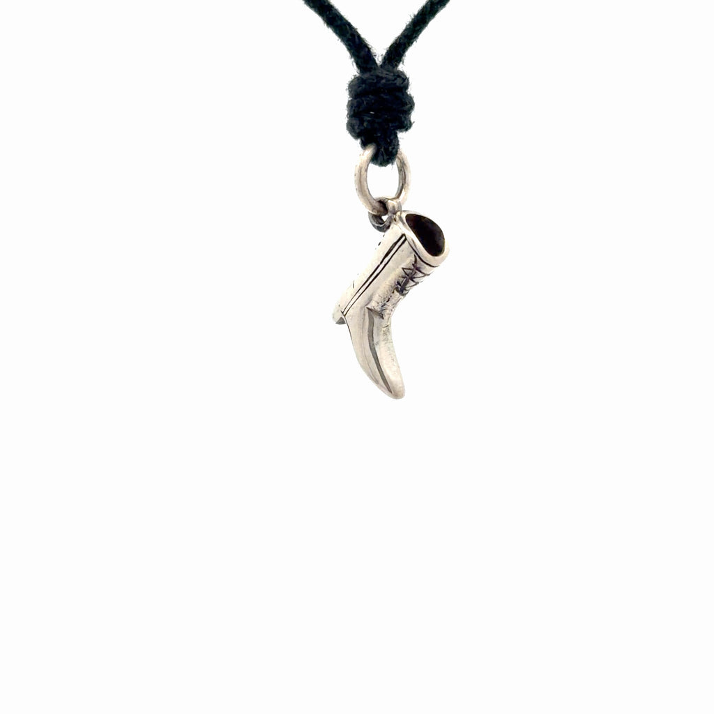 New Cowboy Boot Shoe Charm Sterling-Silver Charm Necklace Pendant Jewelry