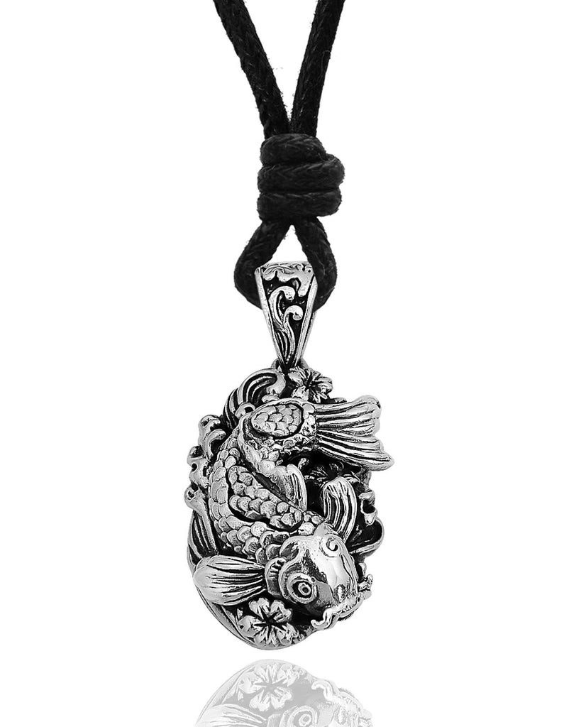 New Japanese Koi Fish Handmade Brass Charm Necklace Pendant Jewelry