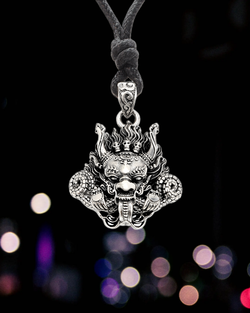 Japanese Hannya Mask 92.5 Sterling Silver Pewter Brass Necklace Pendent Jewelry