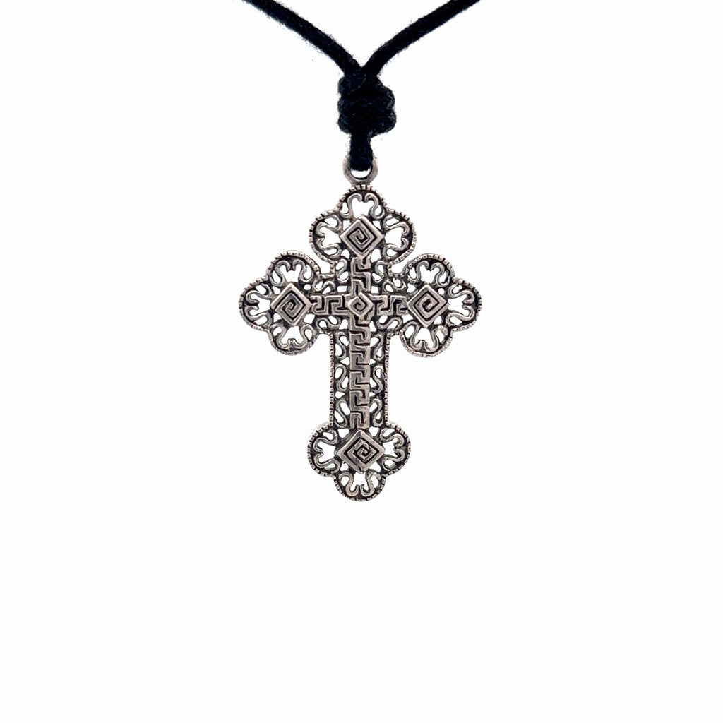 Gothic Celtic Cross Sterling-silver Brass Charm Necklace Pendant Jewelry