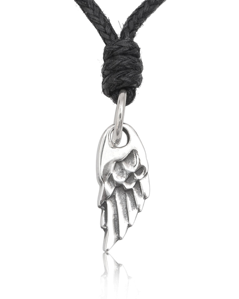 Wing Of An Angel Sterling Silver Brass Pewter Silver Charm Necklace Pendant Jewelry
