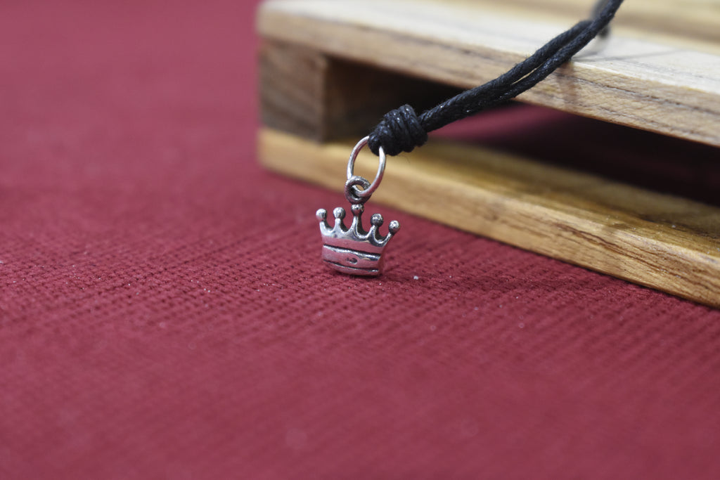 King Crown 92.5 Sterling Silver Pewter Brass Charm Necklace Pendant Jewelry