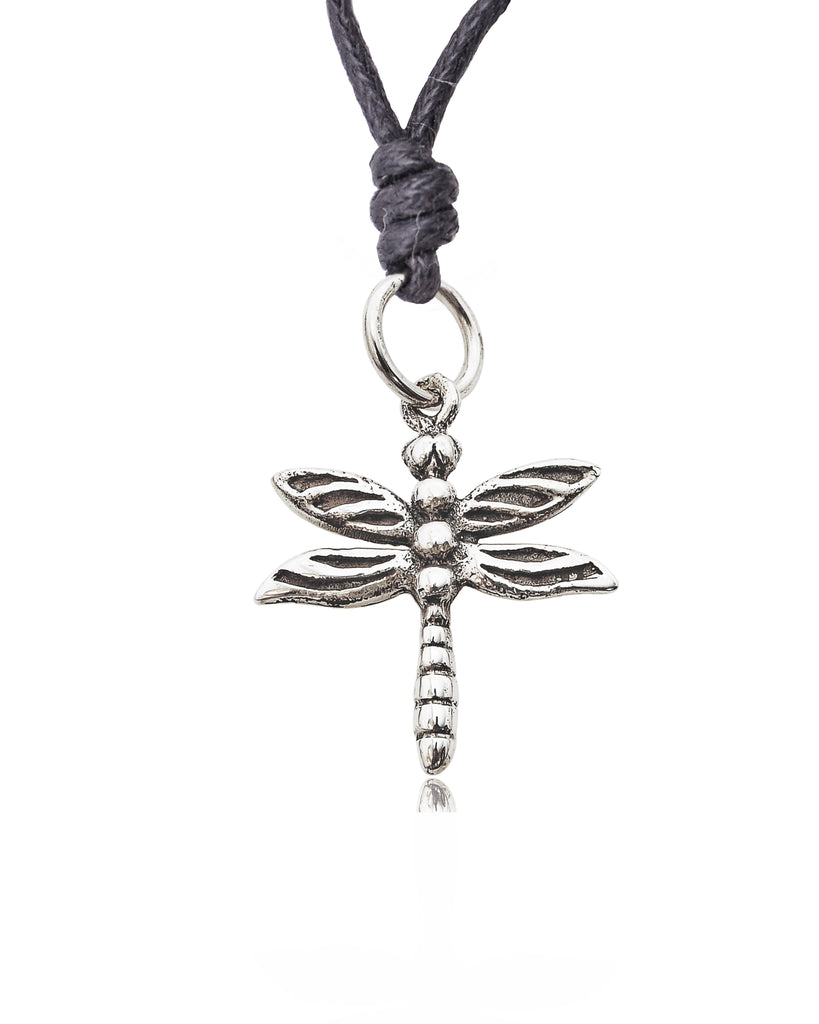 Small Dragonfly Sterling Silver Pewter Brass Charm Necklace Pendant Jewelry