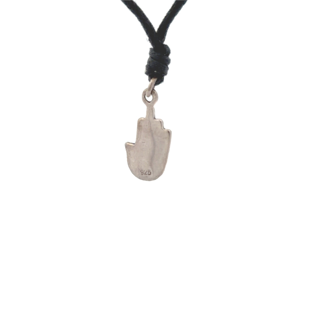 Hamsa Jewish Hand 92.5 Sterling Silver Pewter Brass Necklace Pendant Jewelry