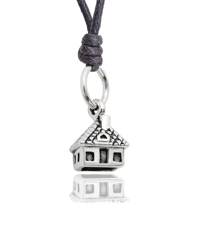 Sweet Mini Home 92.5 Sterling-silver Brass Necklace Pendant Jewelry