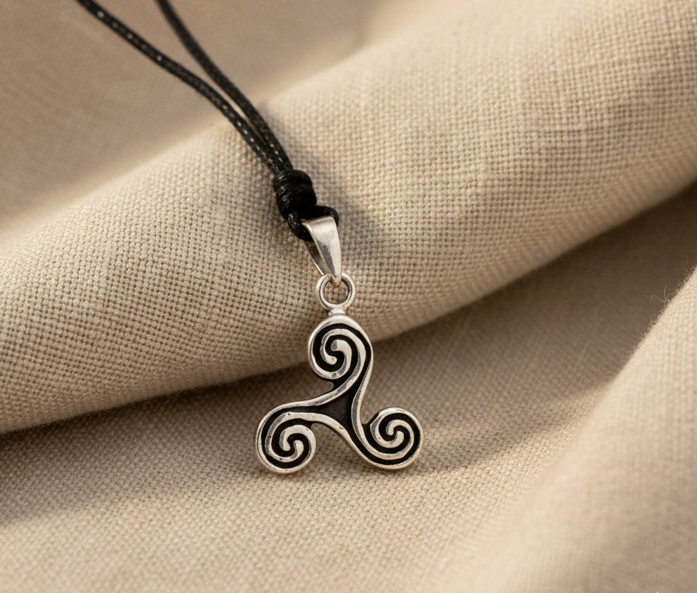 Trilogy Wave 92.5 Sterling Silver Pewter Gold Brass Necklace Pendant Jewelry