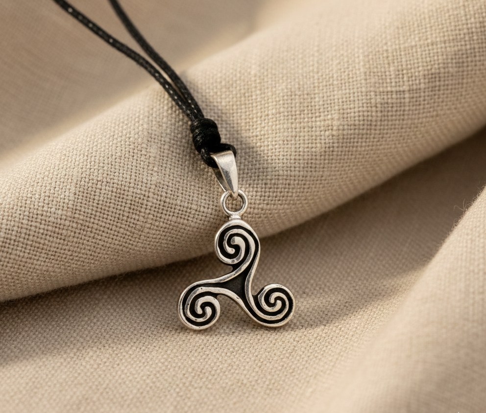 Trilogy Wave 92.5 Sterling Silver Pewter Gold Brass Necklace Pendant Jewelry