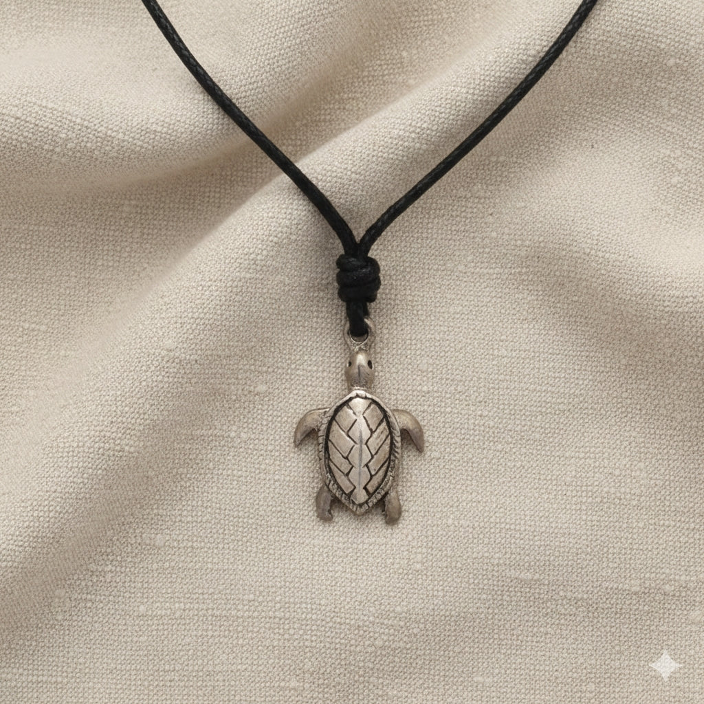 Turtle Tortoise Wildlife 92.5 Sterling Silver Gold Brass Necklace Pendant