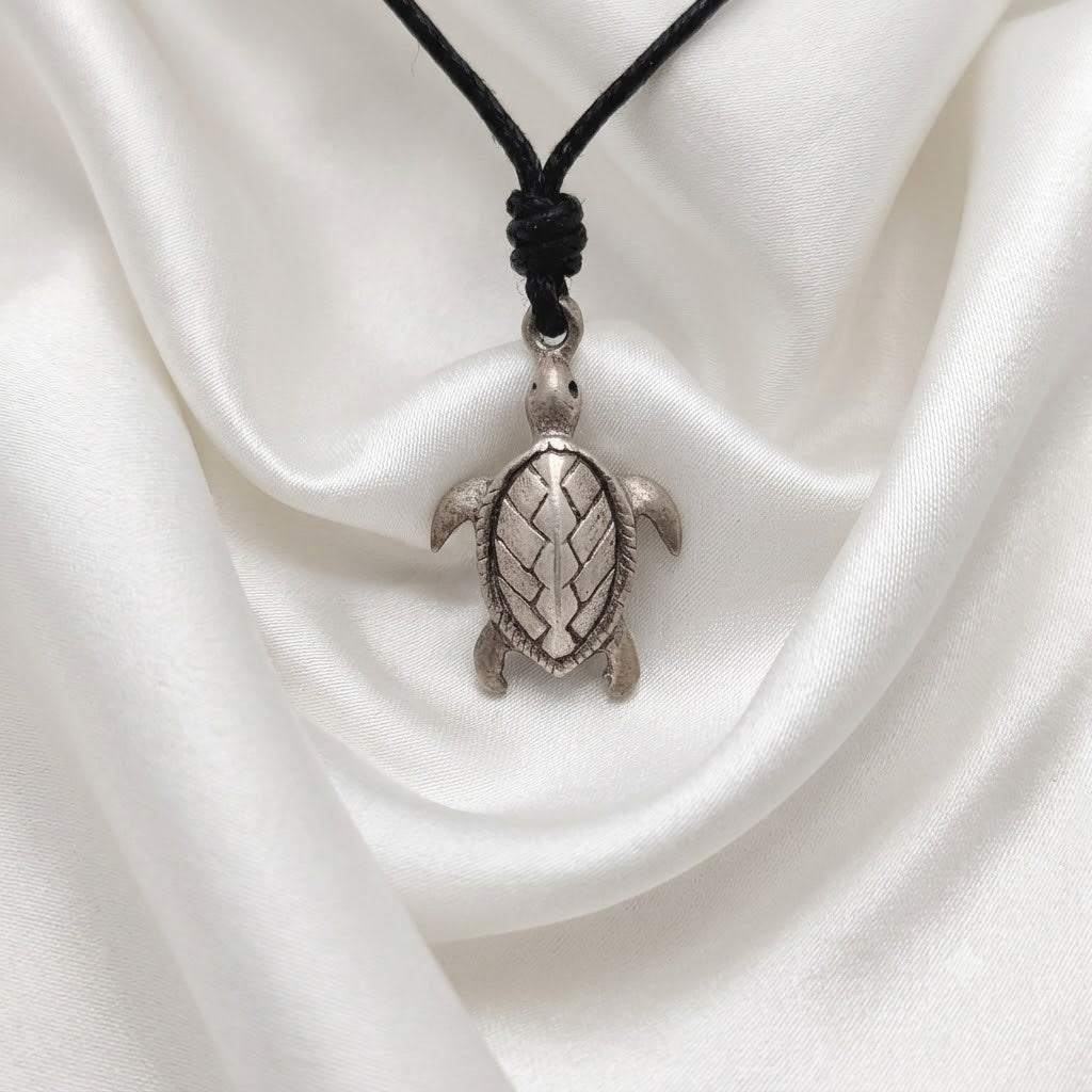 Turtle Tortoise Wildlife 92.5 Sterling Silver Gold Brass Necklace Pendant