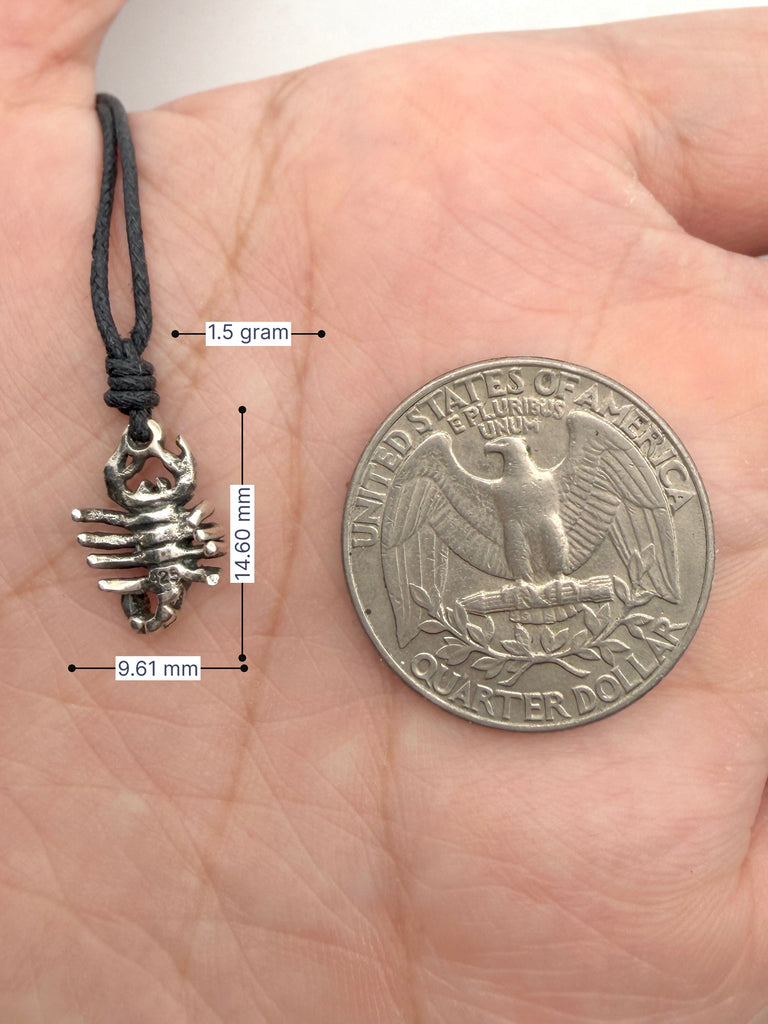 Classic Mini Scorpion Sterling Silver Pewter Brass Necklace Pendant Jewelry