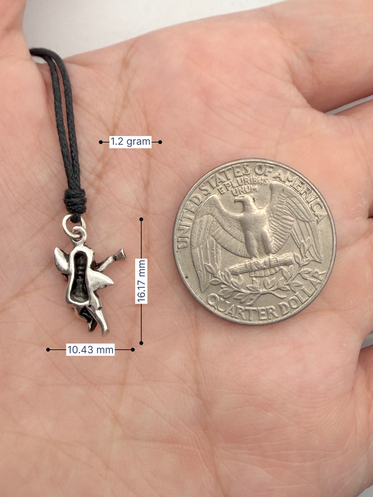 Unique Cupid Cherub 92.5 Sterling-silver Gold Brass Charm Necklace Pendant Jewelry