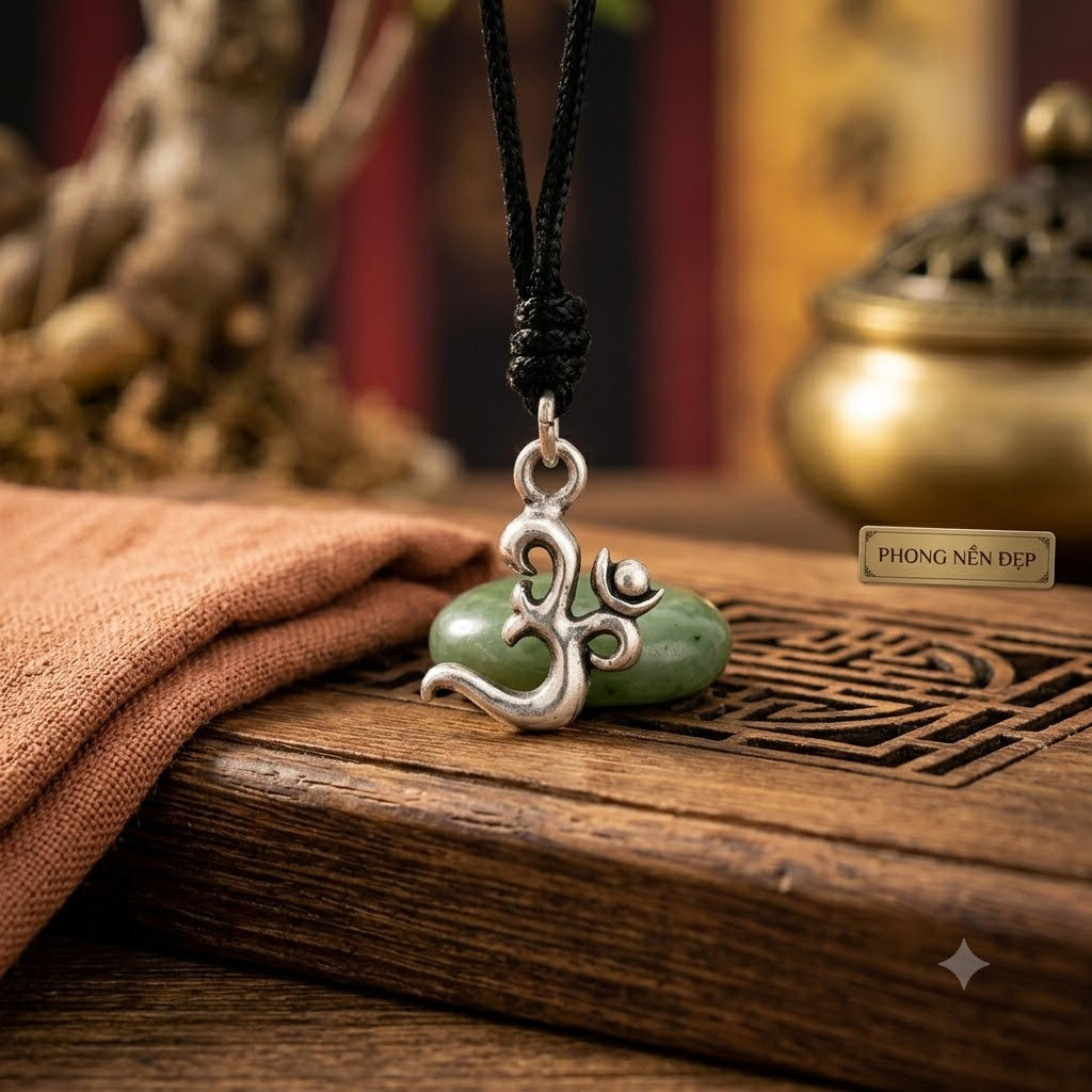 Handmade Om Ohm 92.5 Sterling Silver Pewter Brass Charm Necklace Pendant Jewelry (Copy)