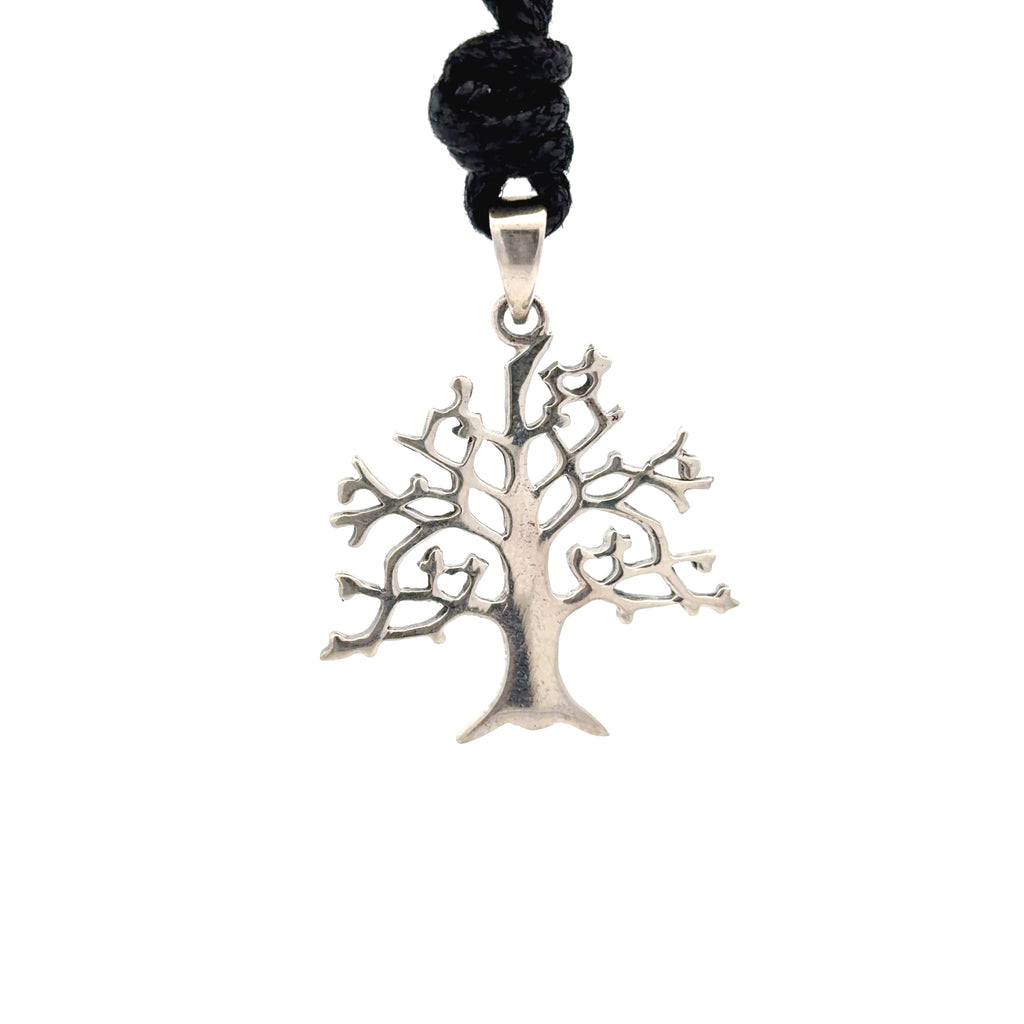 Oak Tree 92.5 Sterling Silver Gold Brass Charm Necklace Pendant Jewelry