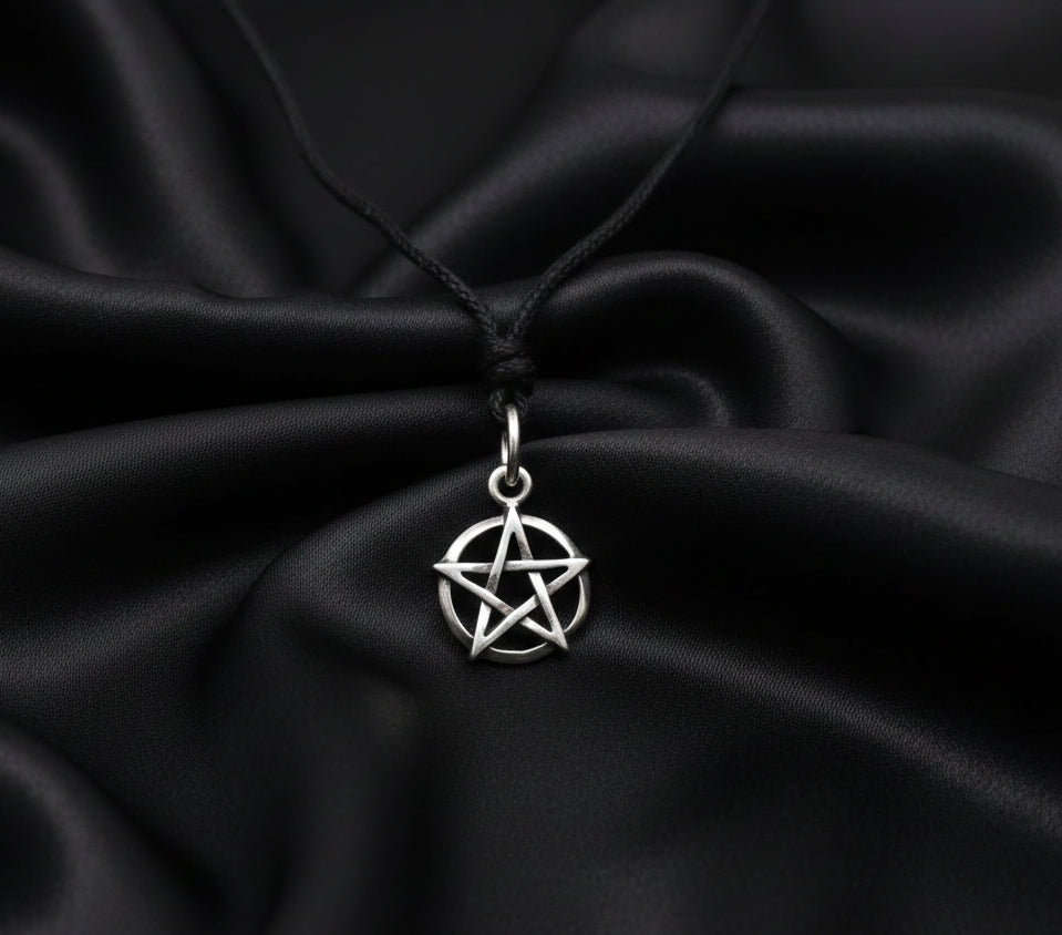 Durable Pentagram 92.5 Sterling Silver Pewter Brass Necklace Pendant Jewelry