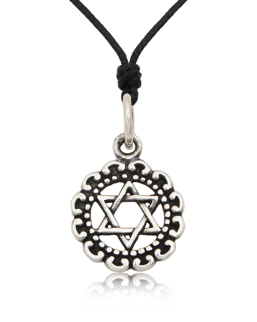 Star Of David 92.5 Sterling Silver Brass Pewter Charm Necklace Pendant Jewelry