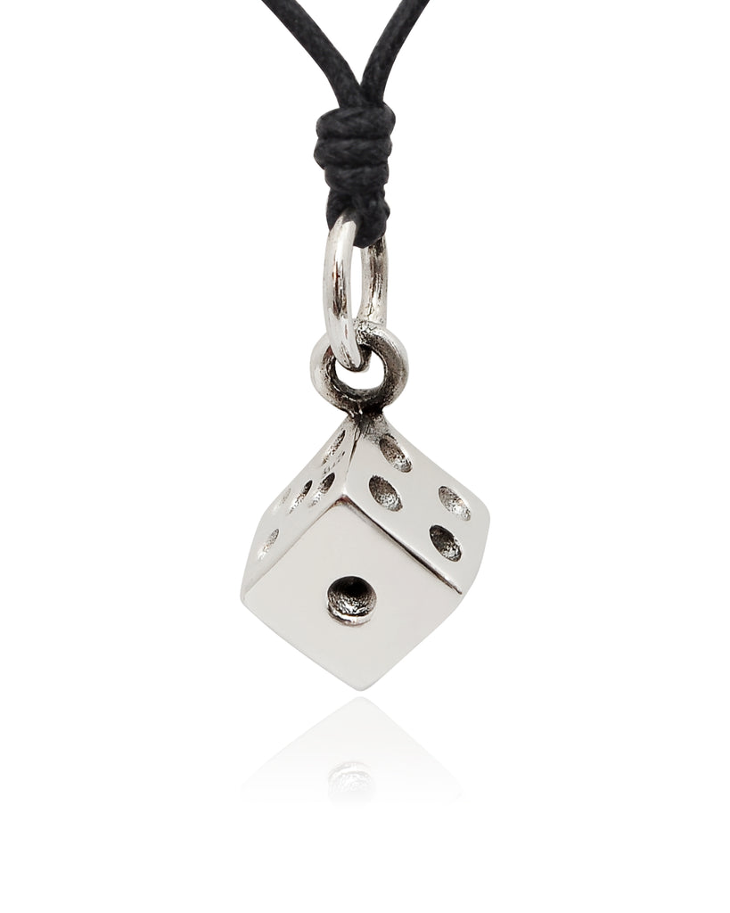 Dice Gambler 92.5 Sterling Silver Pewter Gold Brass Charm Necklace Pendant Jewelry