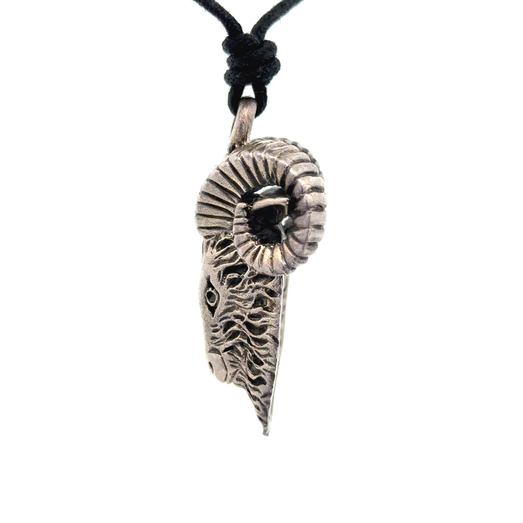 Ram Head Goat Baphomet Pagan God 92.5 Sterling Silver Necklace Pendant Jewelry