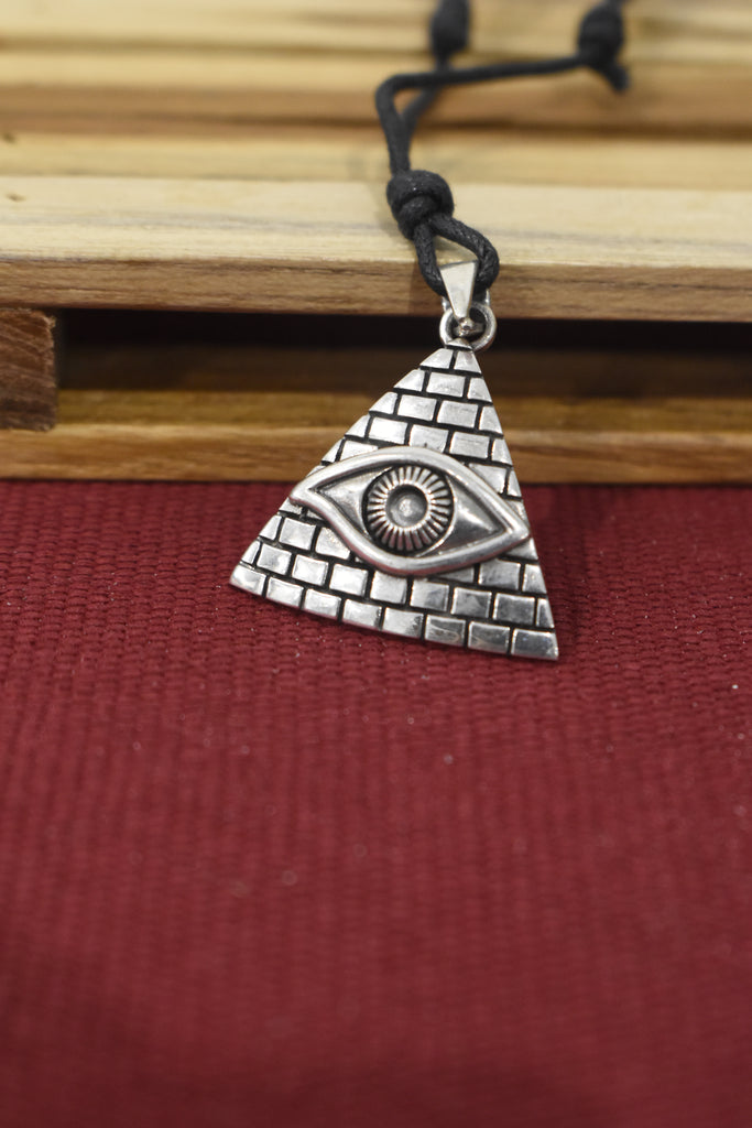 Eye Of Providence 92.5 Sterling Silver Pewter Brass Necklace Pendant Jewelry