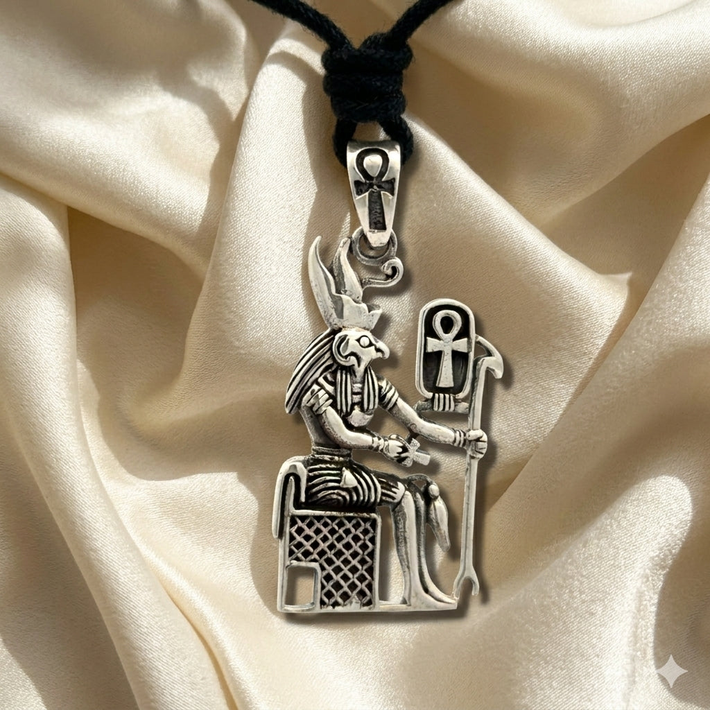 Egyptian God & Goddess 92.5 Sterling Silver Brass Necklace Pendant Jewelry