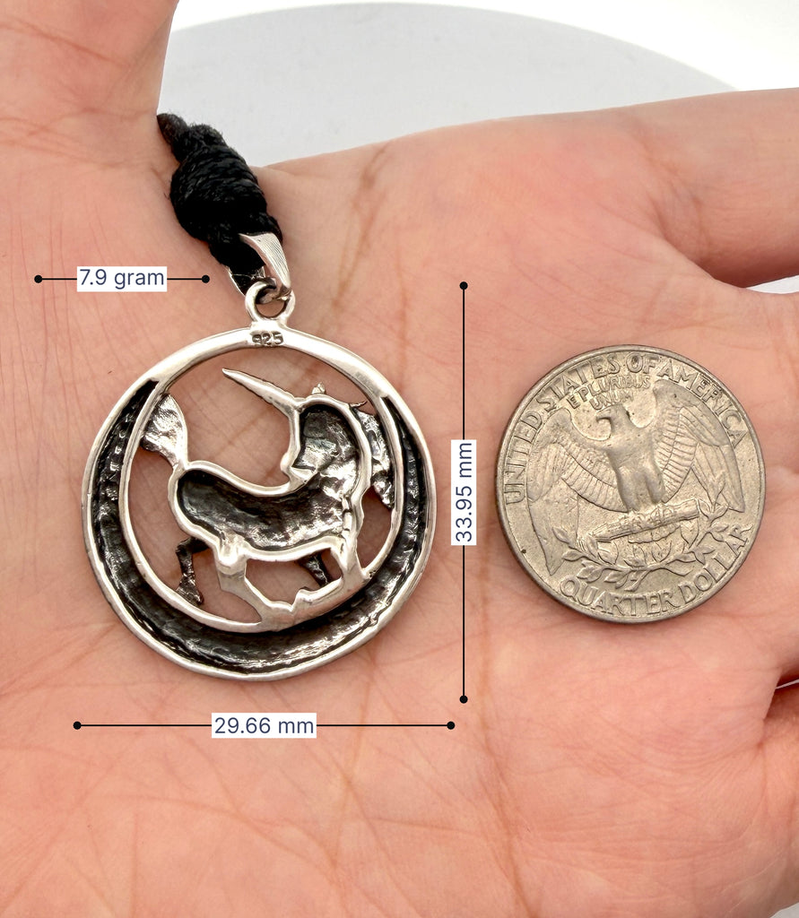 Unicorn 92.5 Sterling Siver Pewter Gold Brass Charm Necklace Pendant Jewelry