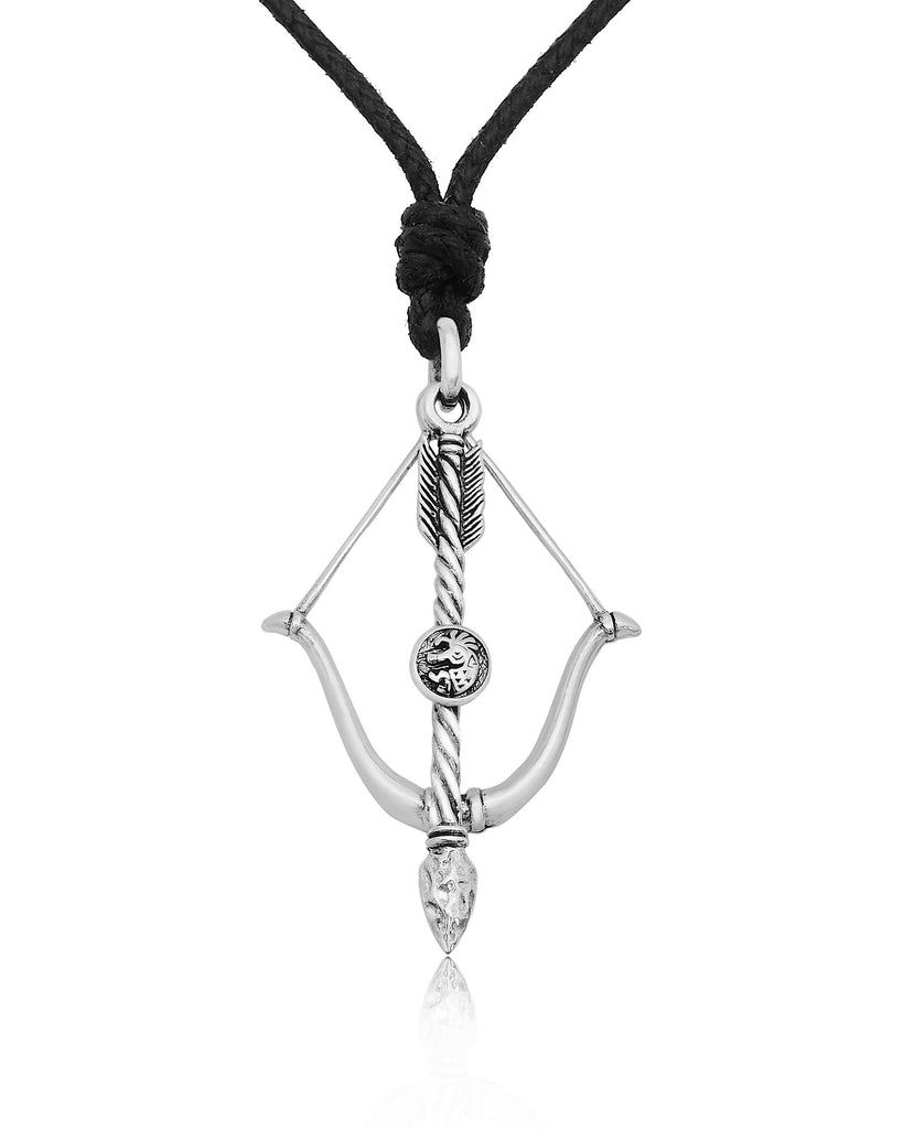 Bow And Arrow Sterling Silver Brass Charm Necklace Pendant Jewelry