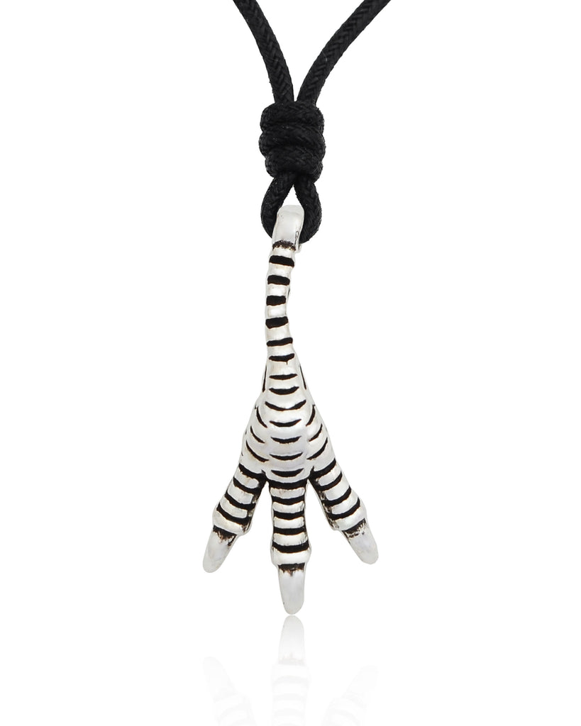 Mini Cute Bird Feet 92.5 Sterling Silver Pewter Gold Brass Charm Necklace Pendant Jewelry