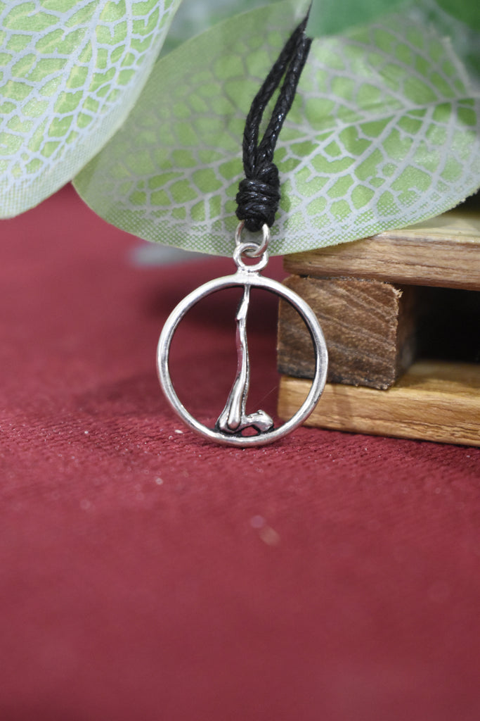 Yoga Pose 92.5 Sterling Silver Gold Brass Charm Necklace Pendant Jewelry