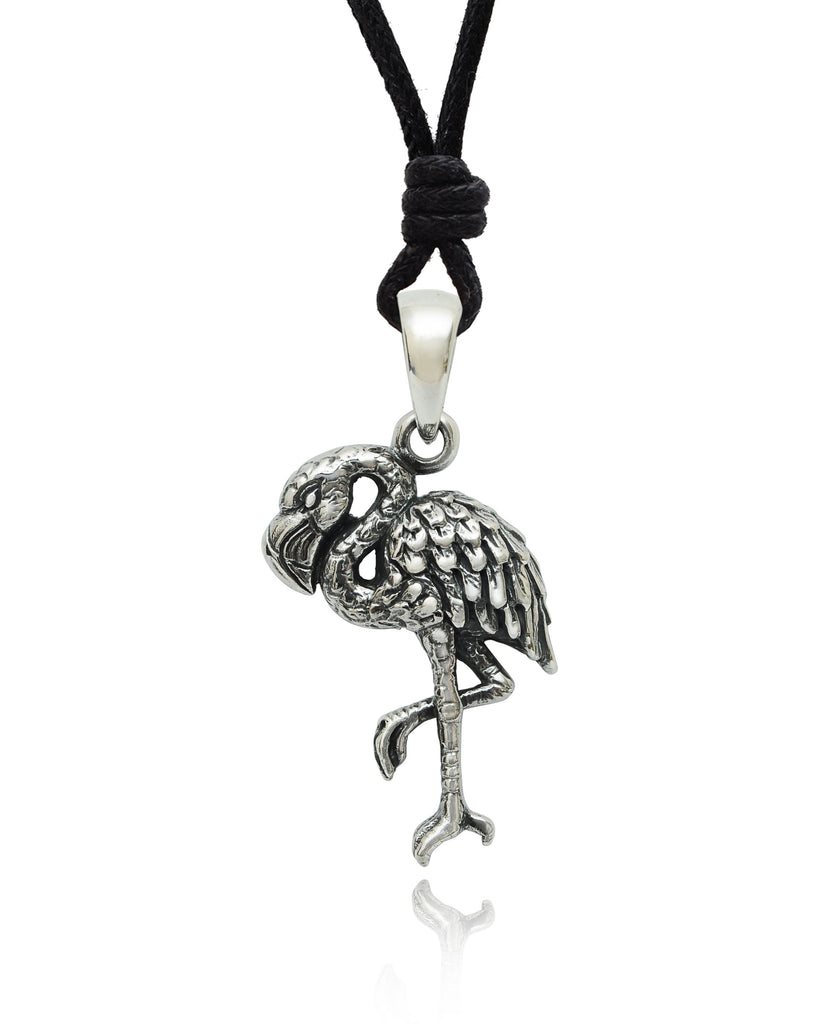 Flamingo 92.5 Sterling Silver Gold Brass Necklace Pendant Jewelry
