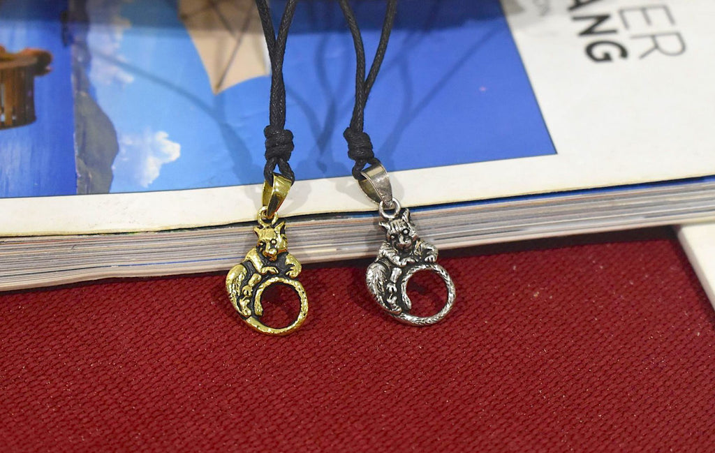 Unisex Leopard Sterling Silver Gold Brass Charm Necklace Pendant Jewelry