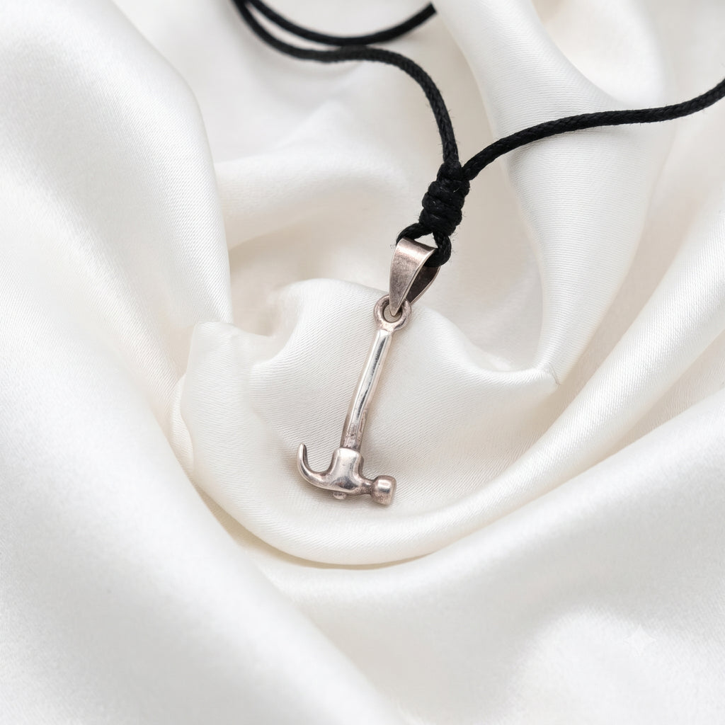 Hammer 92.5 Sterling Silver Gold Brass Necklace Pendant Jewelry