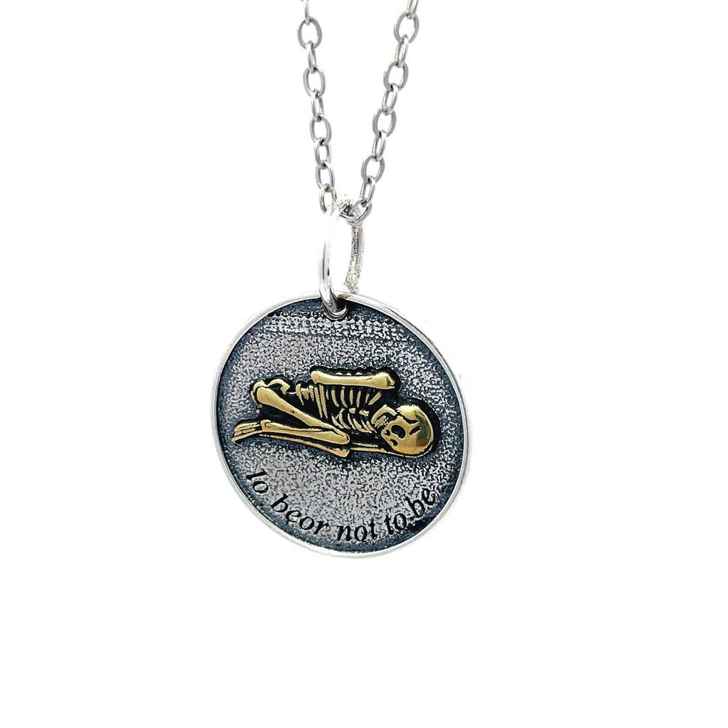 Gothic Skull Head Hip Hop Style Sterling Silver Gold Brass Pendant Necklace