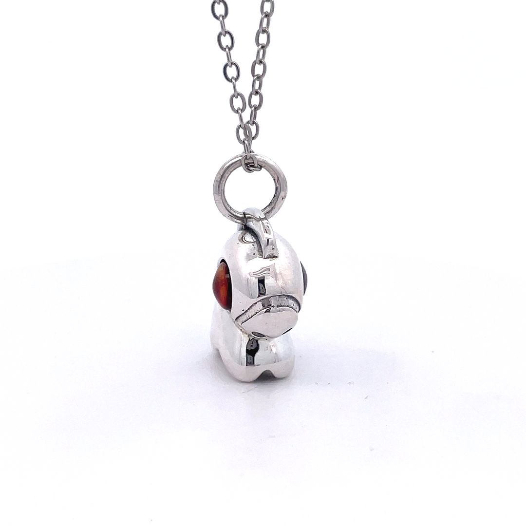 Cute Little Horse Pendant Men and Women Sterling Silver Pendant Necklace
