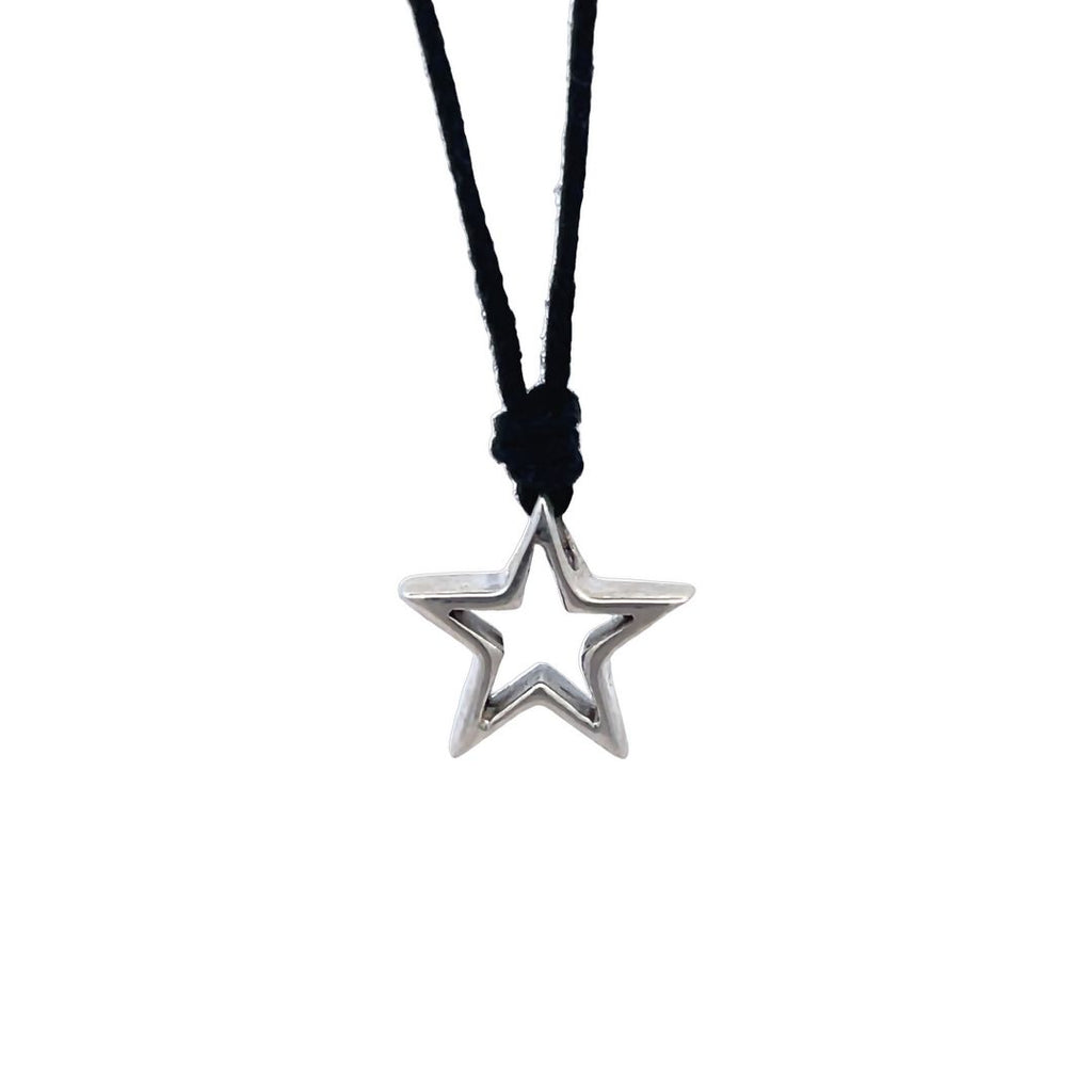 Lovely Star Charm Pendant Sterling Silver Pendant Necklace