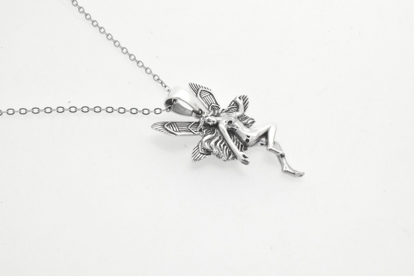 Fairy Pendant 925 Sterling Silver Fairy Necklace for Women Angel Jewelry Gifts
