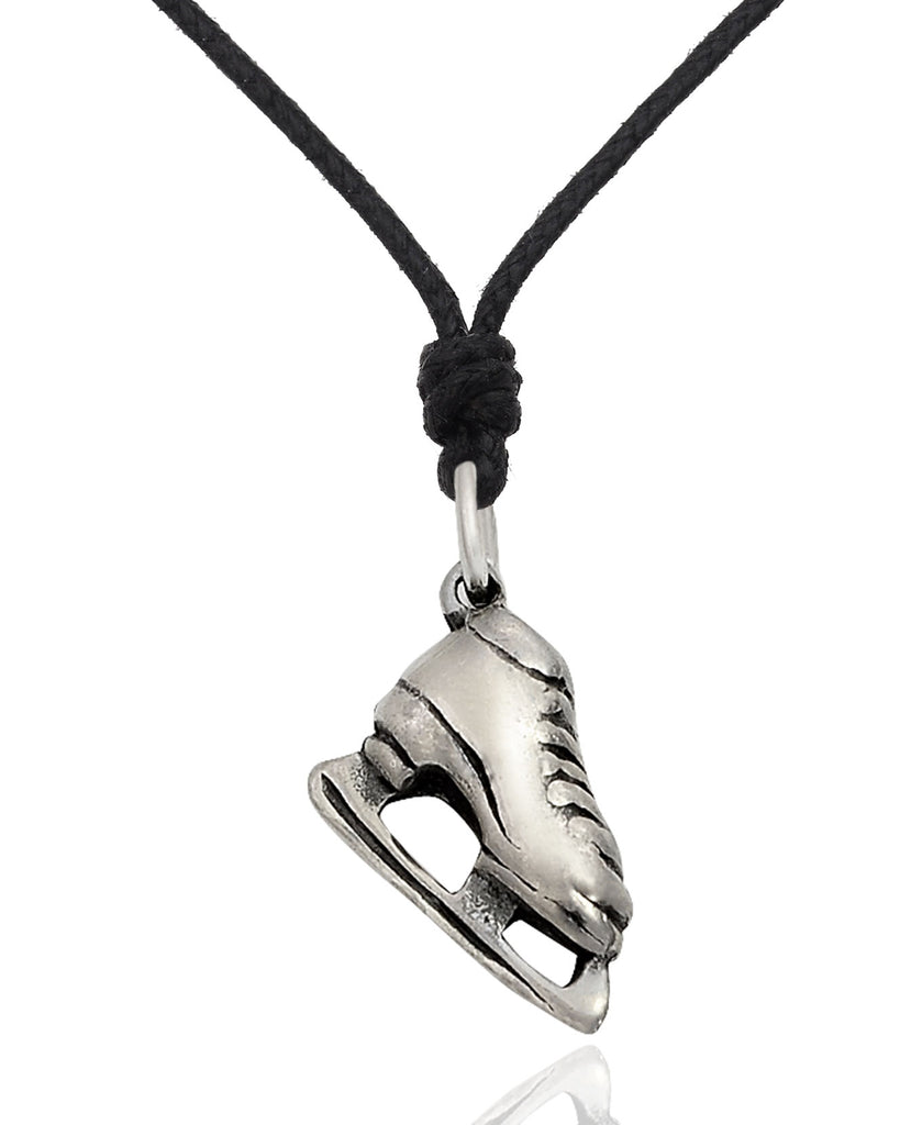 Ice Skating Shoes Sterling Silver Pewter Gold Brass Charm Necklace Pendant Jewelry