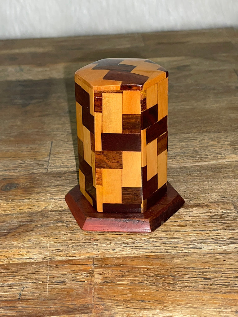 Vintage Handcrafted Wooden Toothpick Holder Pocket Toothpick Dispenser Bucket