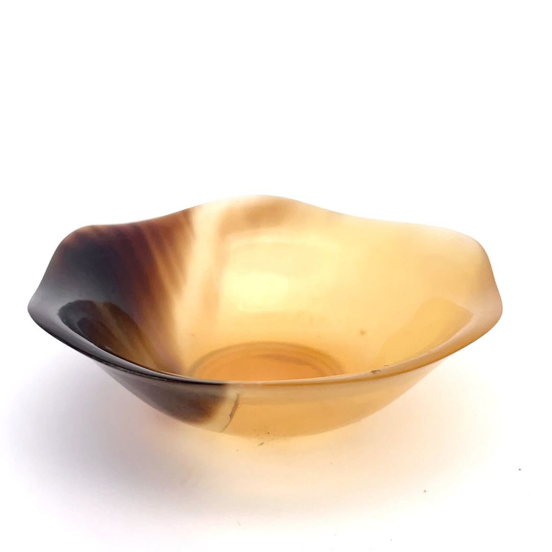 Buffalo Horn Dip Dipping Bowl Soy Sauce Seasoning Appetizer Dish Ramekin Pinch