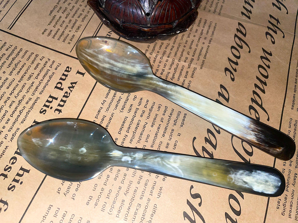 Handcrafted Unique Vietnamese Buffalo Horn Dinning Dinner Rice Soup Spoon