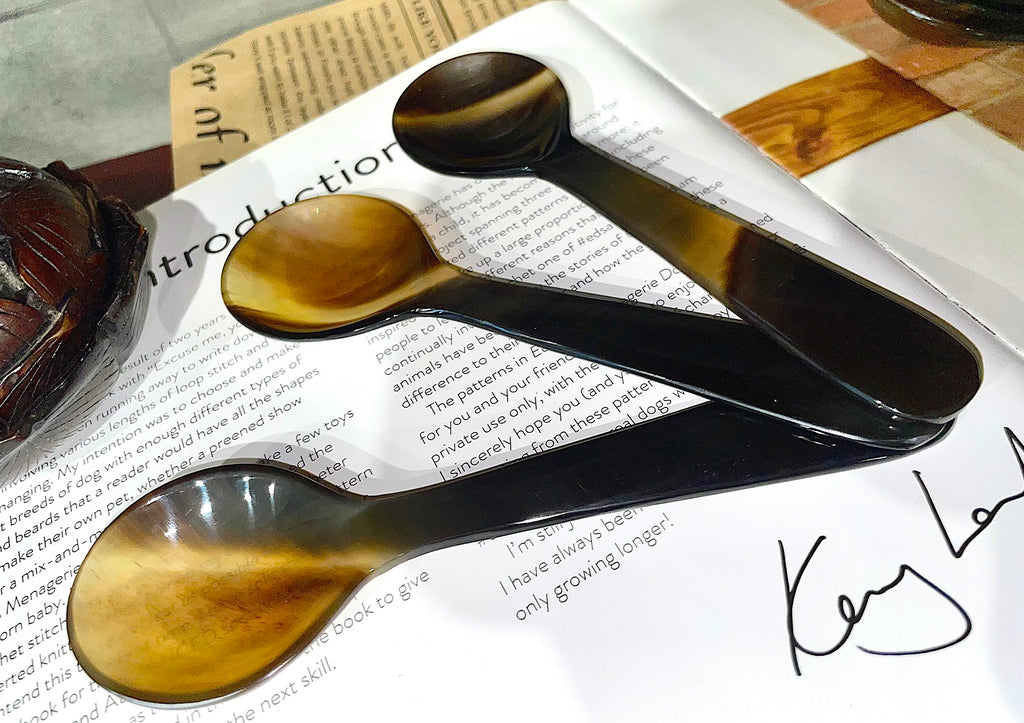 Handcrafted Unique Vietnamese Buffalo Horn Round Dinning Dinner Rice Soup Spoon