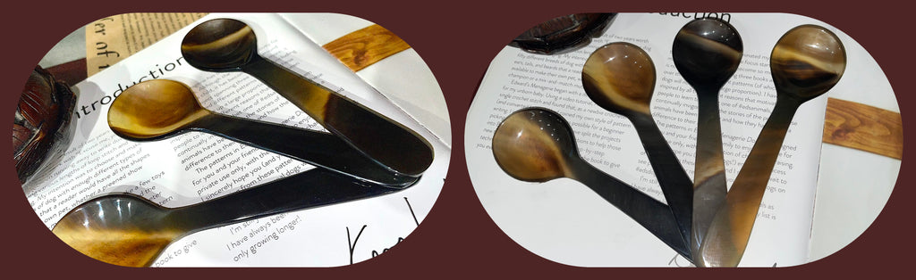 Handcrafted Unique Vietnamese Buffalo Horn Round Dinning Dinner Rice Soup Spoon
