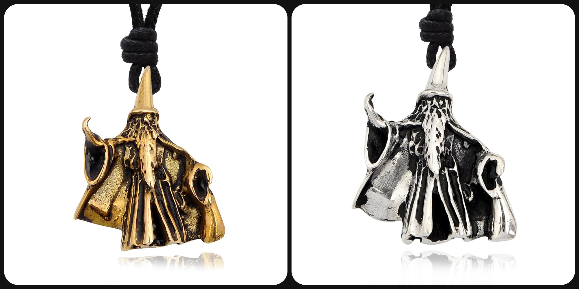 Wizard Merlin Gandalf Handmade Sterling Silver Gold Brass