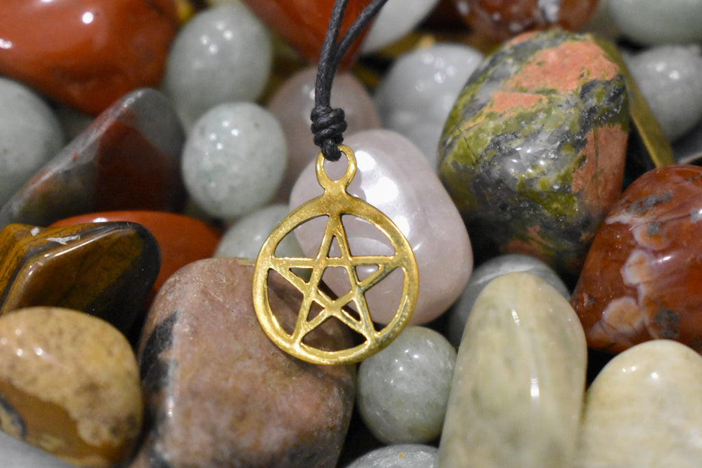 Durable Pentagram 92.5 Sterling Silver Pewter Brass Necklace Pendant Jewelry