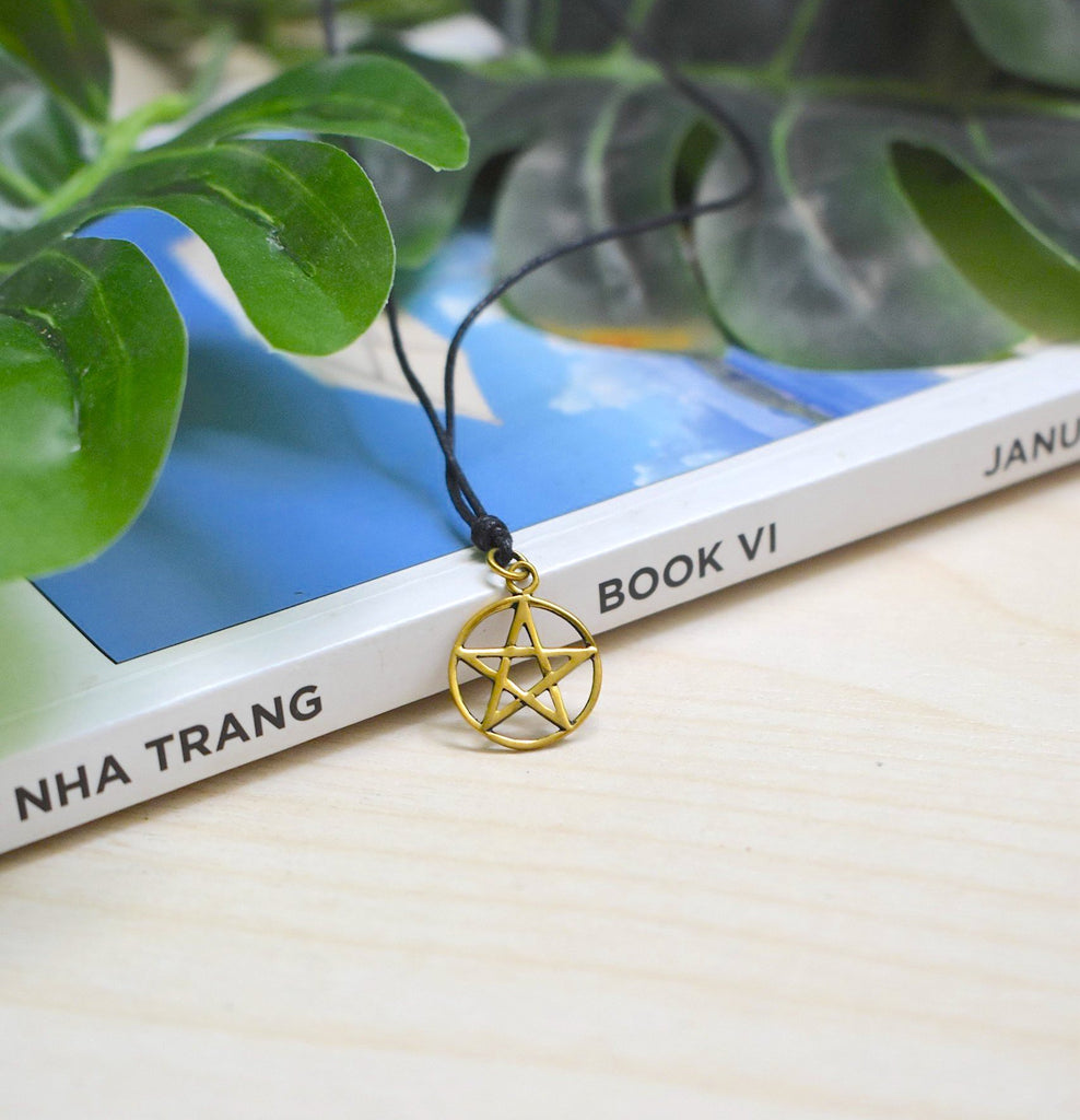 Durable Pentagram 92.5 Sterling Silver Pewter Brass Necklace Pendant Jewelry