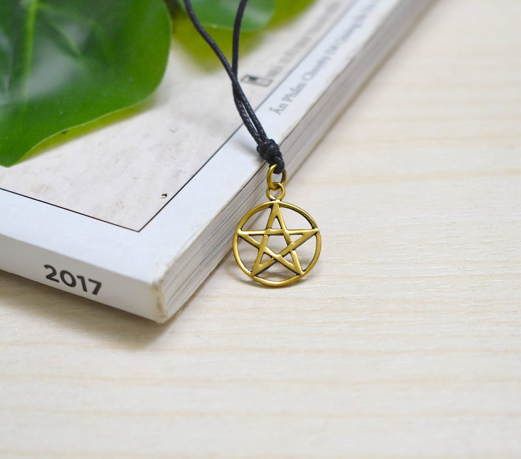 Durable Pentagram 92.5 Sterling Silver Pewter Brass Necklace Pendant Jewelry