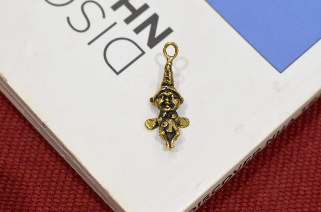 Garden Fairy Handmade 92.5 Sterling Silver Gold Brass Necklace Pendant Jewelry