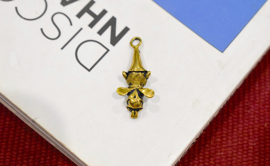 Garden Fairy Handmade 92.5 Sterling Silver Gold Brass Necklace Pendant Jewelry