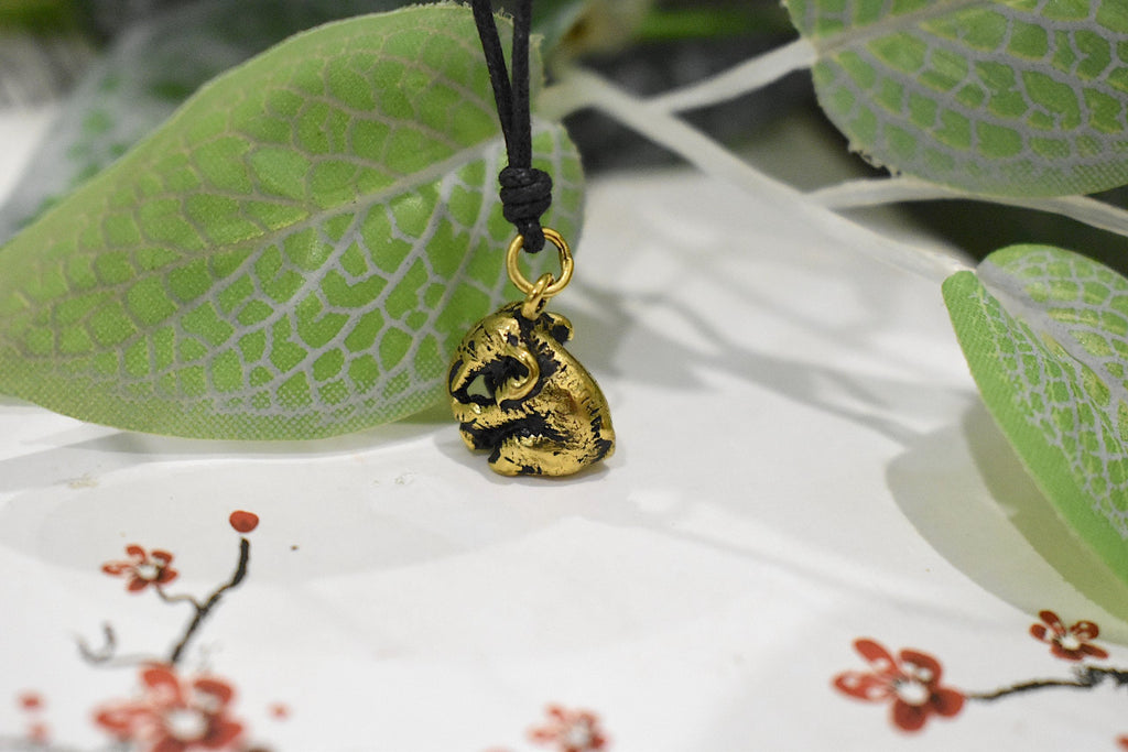 Sitting Elephant 92.5 Sterling Silver Gold Brass Necklace Pendant Jewelry