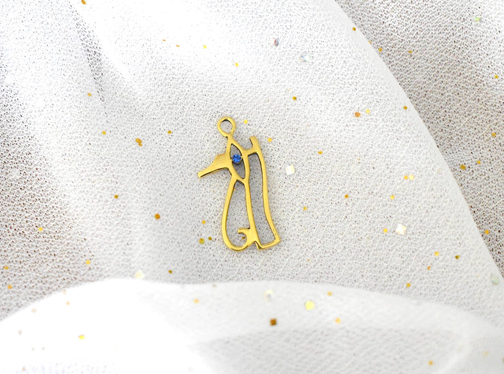 Eye of Ra Horus Egyptian Gold Brass Charm Necklace Pendant Jewelry