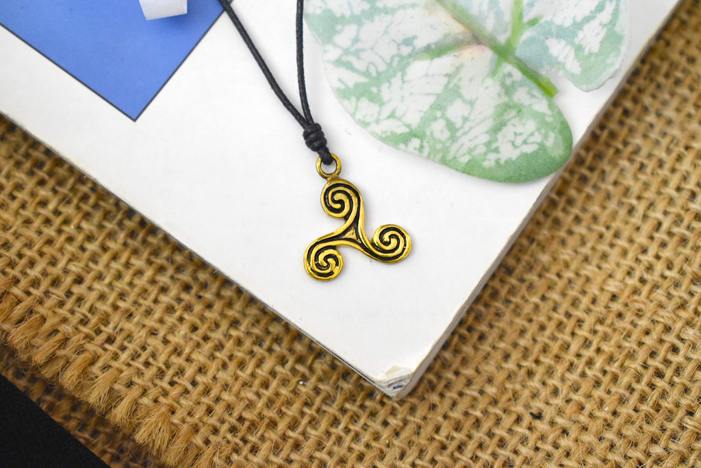 Trilogy Wave 92.5 Sterling Silver Pewter Gold Brass Necklace Pendant Jewelry