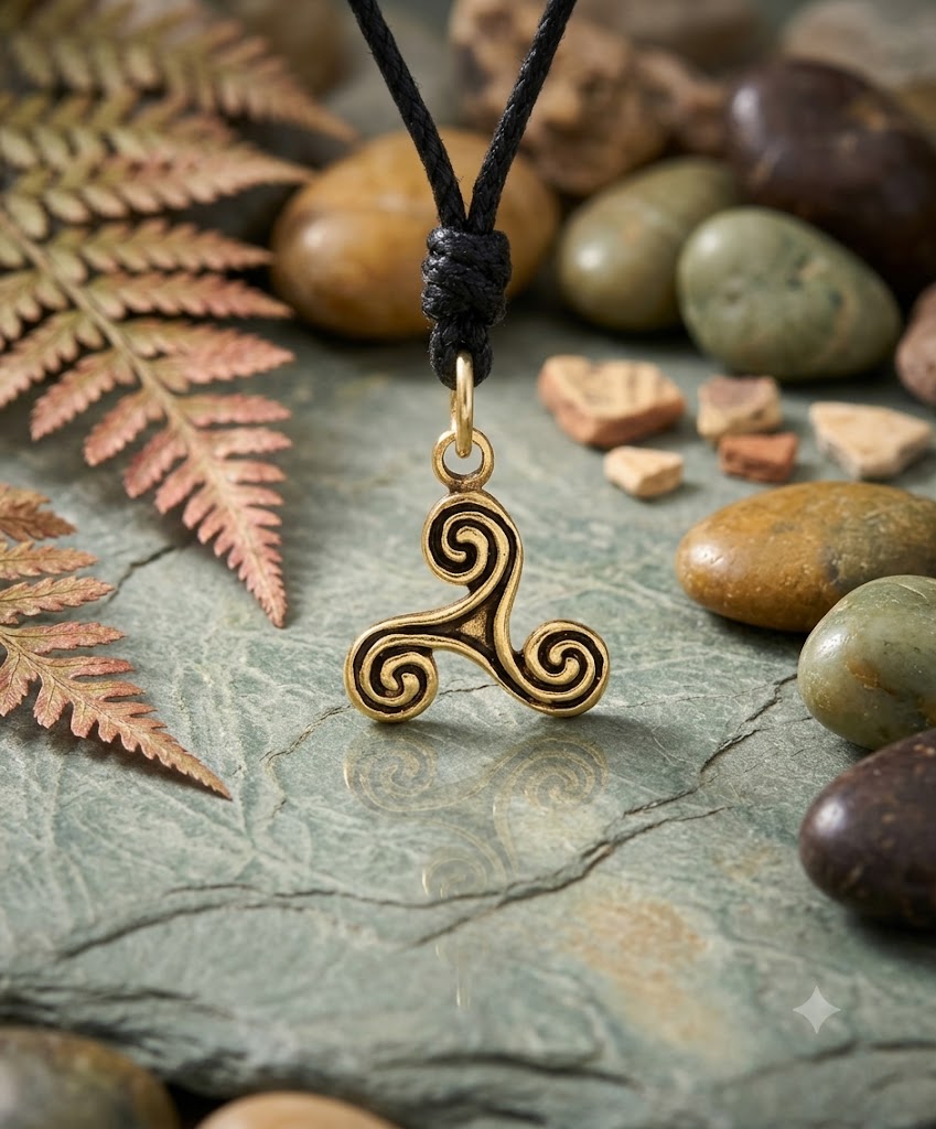 Trilogy Wave 92.5 Sterling Silver Pewter Gold Brass Necklace Pendant Jewelry